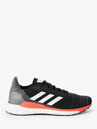 adidas Solar Glide 19 Men's Running Shoes, Core Black/FTWR White/Solar Orange