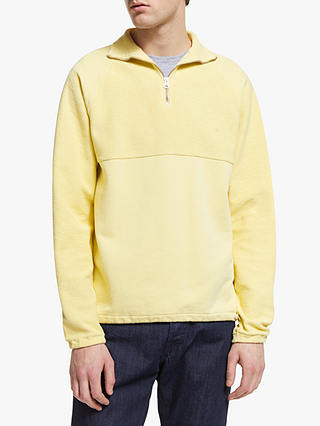 Les Basics Le Zip Fleece Sweatshirt, Yellow