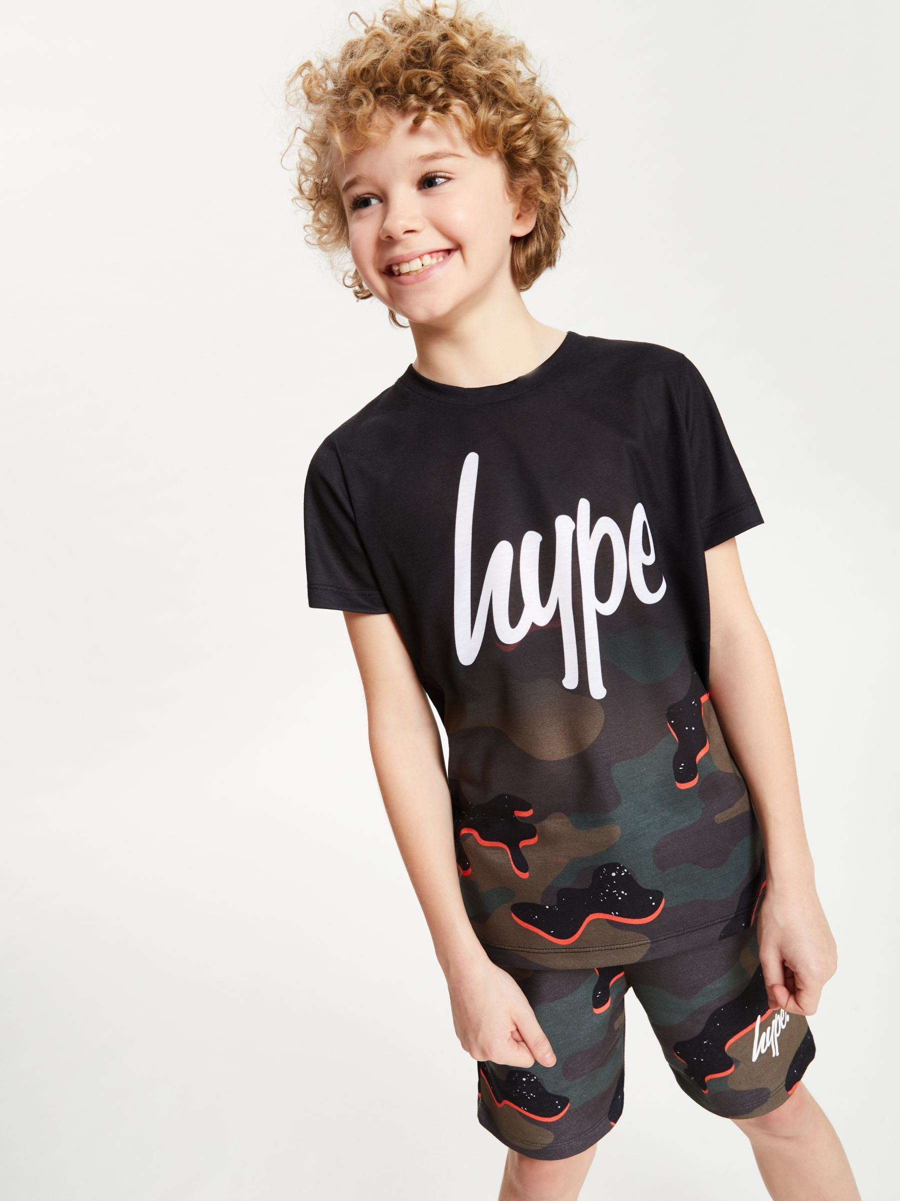 Hype Boys' Camouflage T-Shirt, Multi