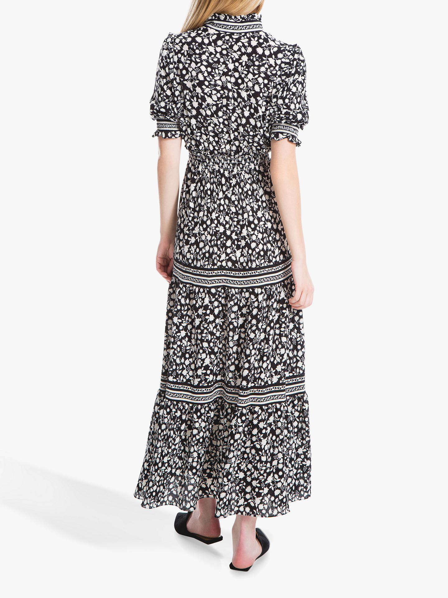 Max Studio Printed Maxi Dress, Black/Ivory at John Lewis & Partners