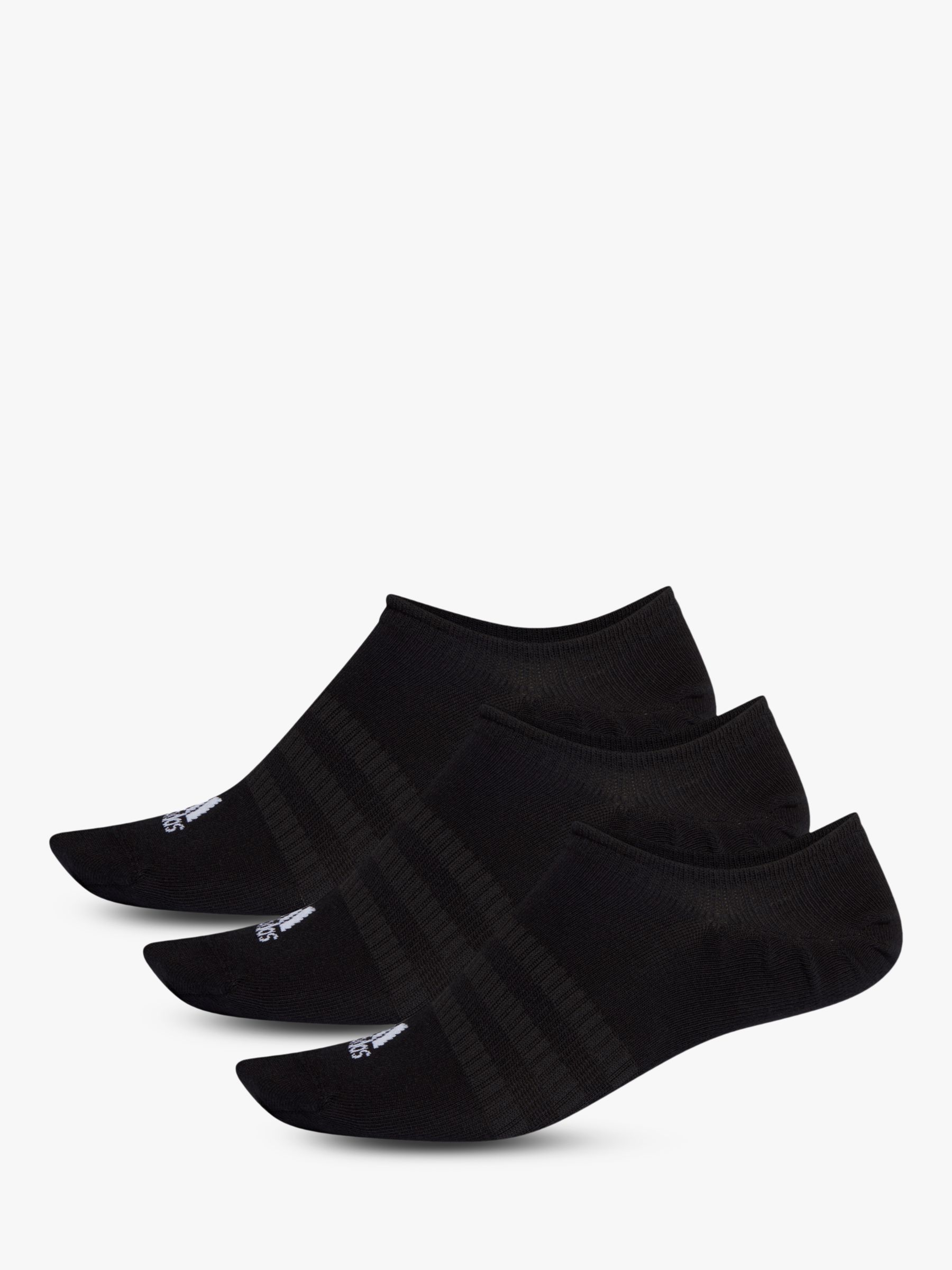 adidas No Show Training Socks, Pack of 3, Black at John Lewis & Partners