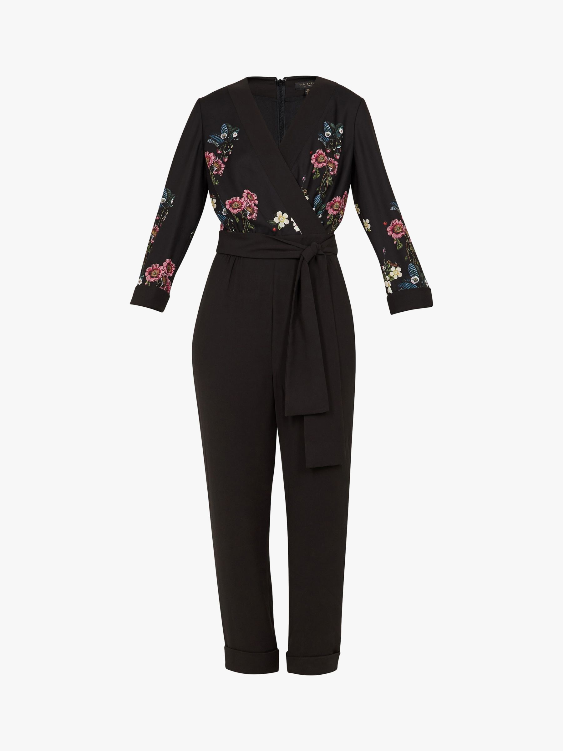 ted baker red floral jumpsuit