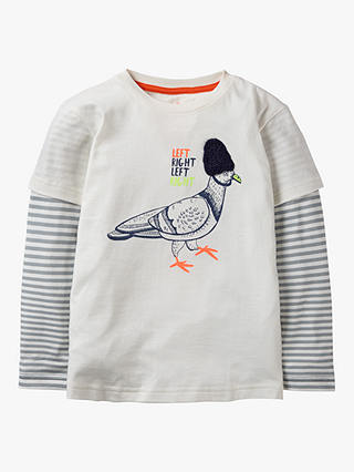 Mini Boden Boys' British Pigeon T-Shirt, Ecru