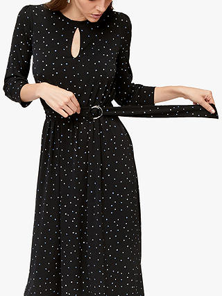 WarehouseStar Print D-Ring Dress, Black