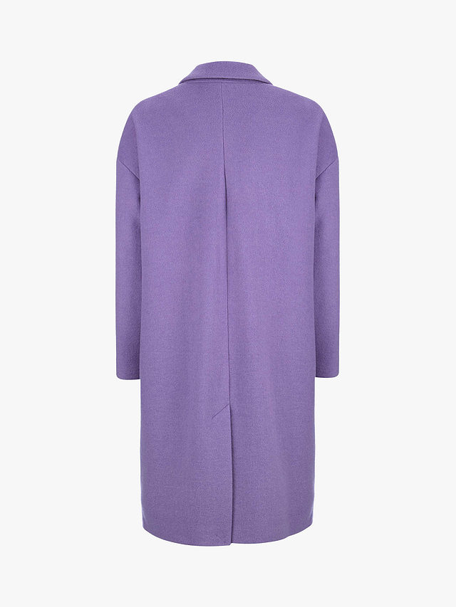 Mint Velvet Single Breasted Coat, Purple, 6