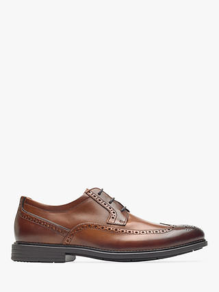 Rockport Madson Wingtip Leather Brogues, Cognac