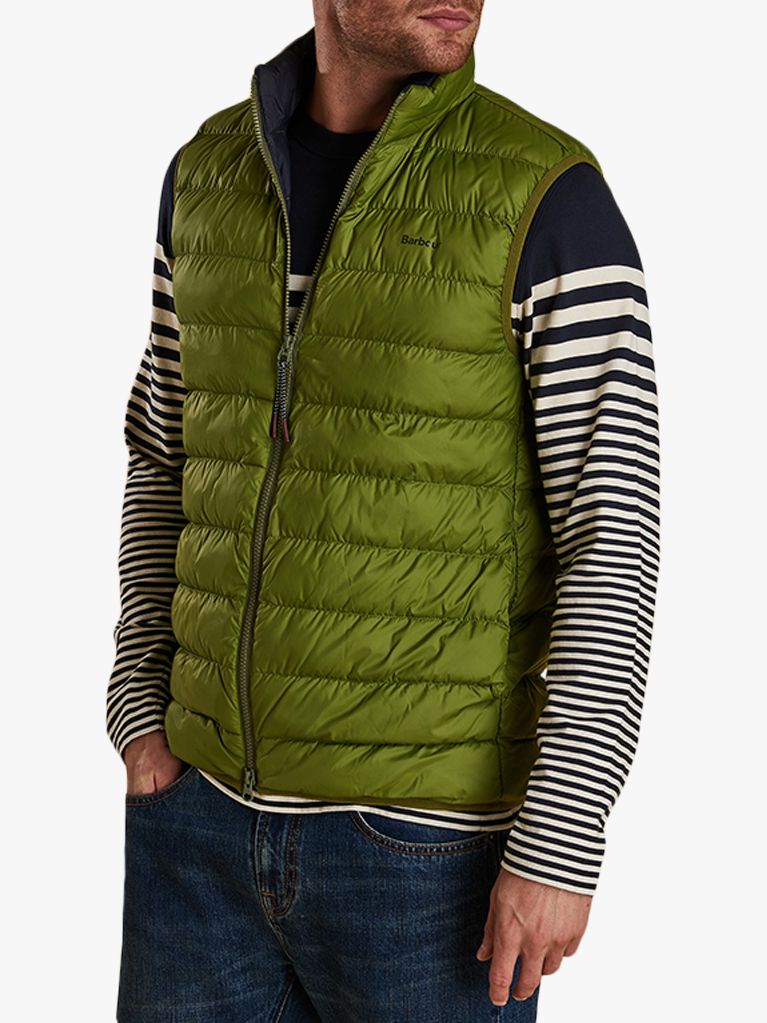 barbour green gilet