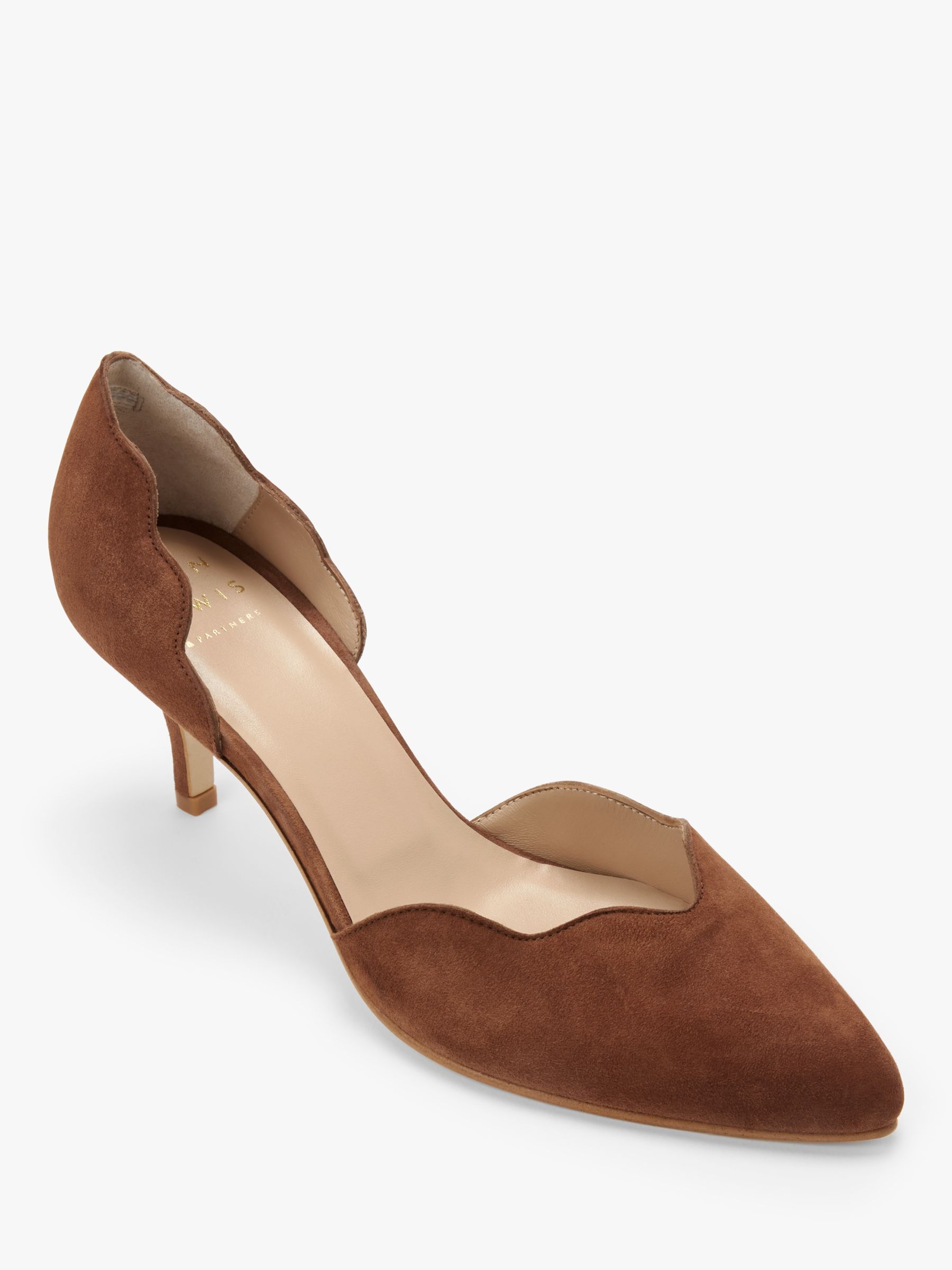 tan suede court shoes