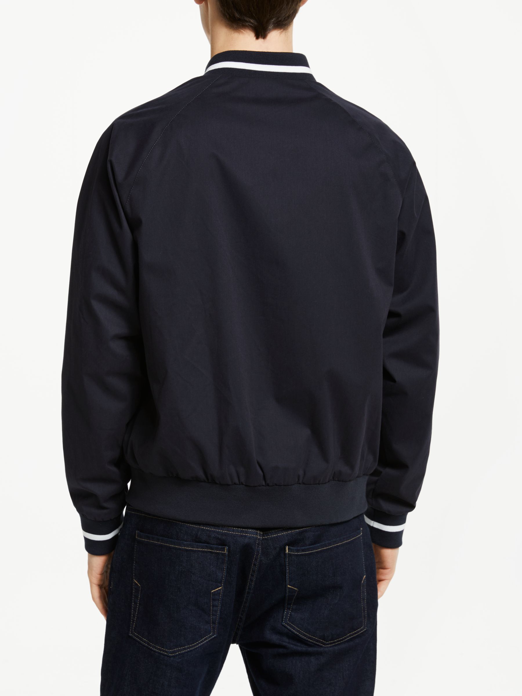 Fred Perry Tennis Bomber Jacket, Navy at John Lewis & Partners