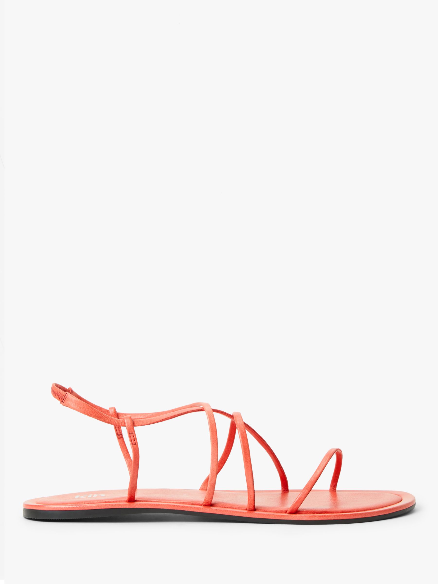 coral strappy sandals