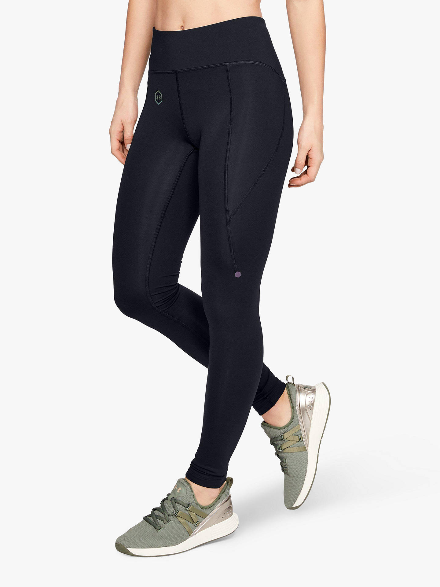 Grey Under Armour Rush Womens Long Training Tights