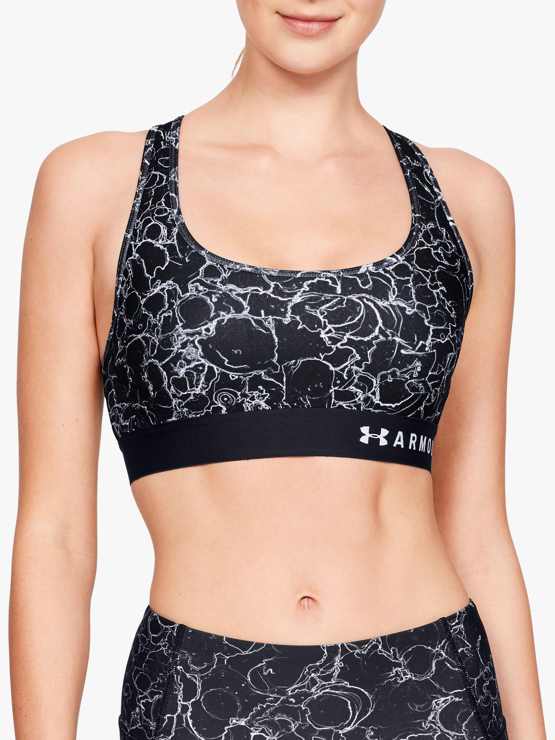 Under Armour Crossback Mid Sports Bra Black At John Lewis Partners