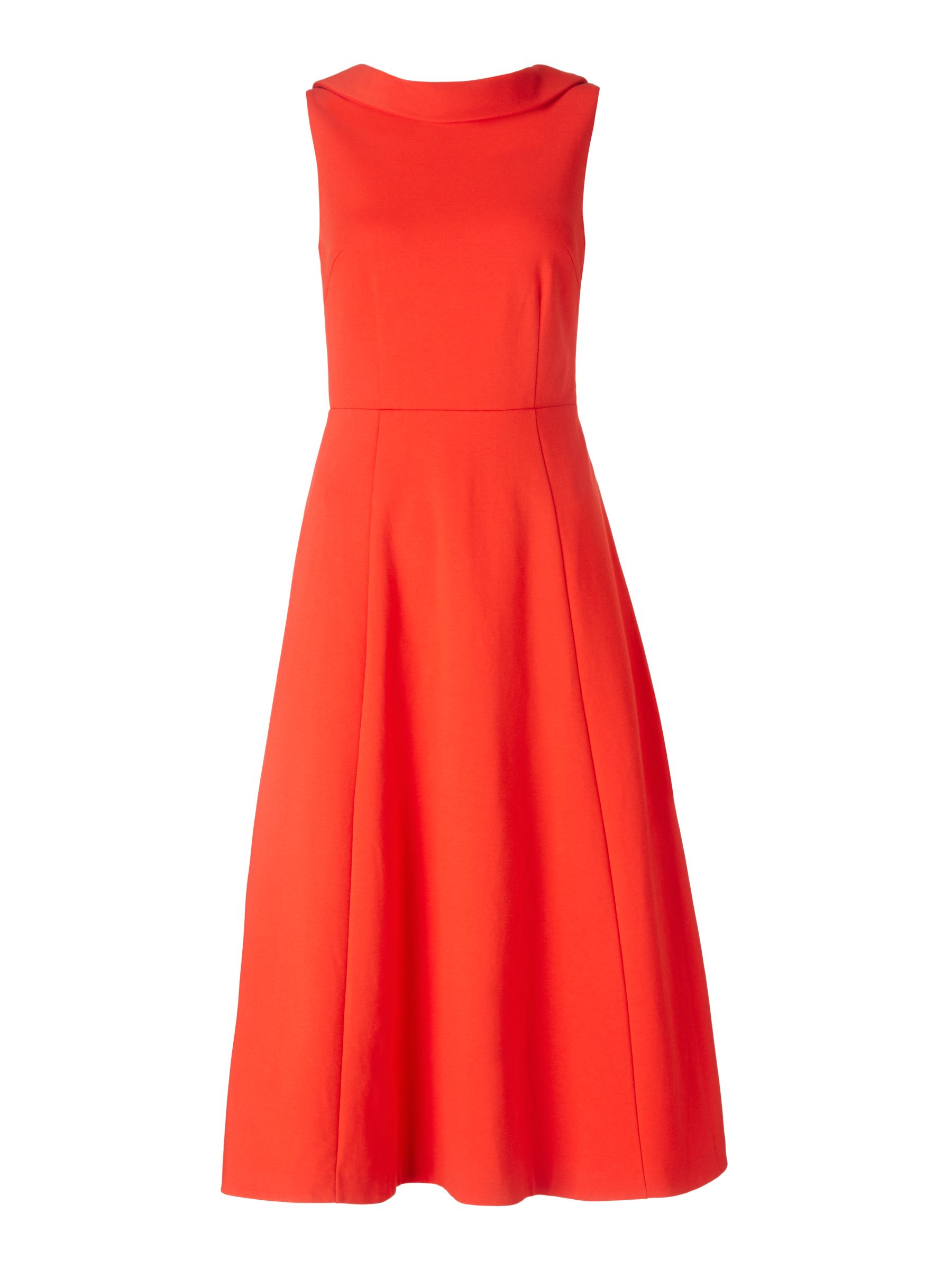 Boden Aria Ponte Midi Dress, Red Pop at John Lewis & Partners