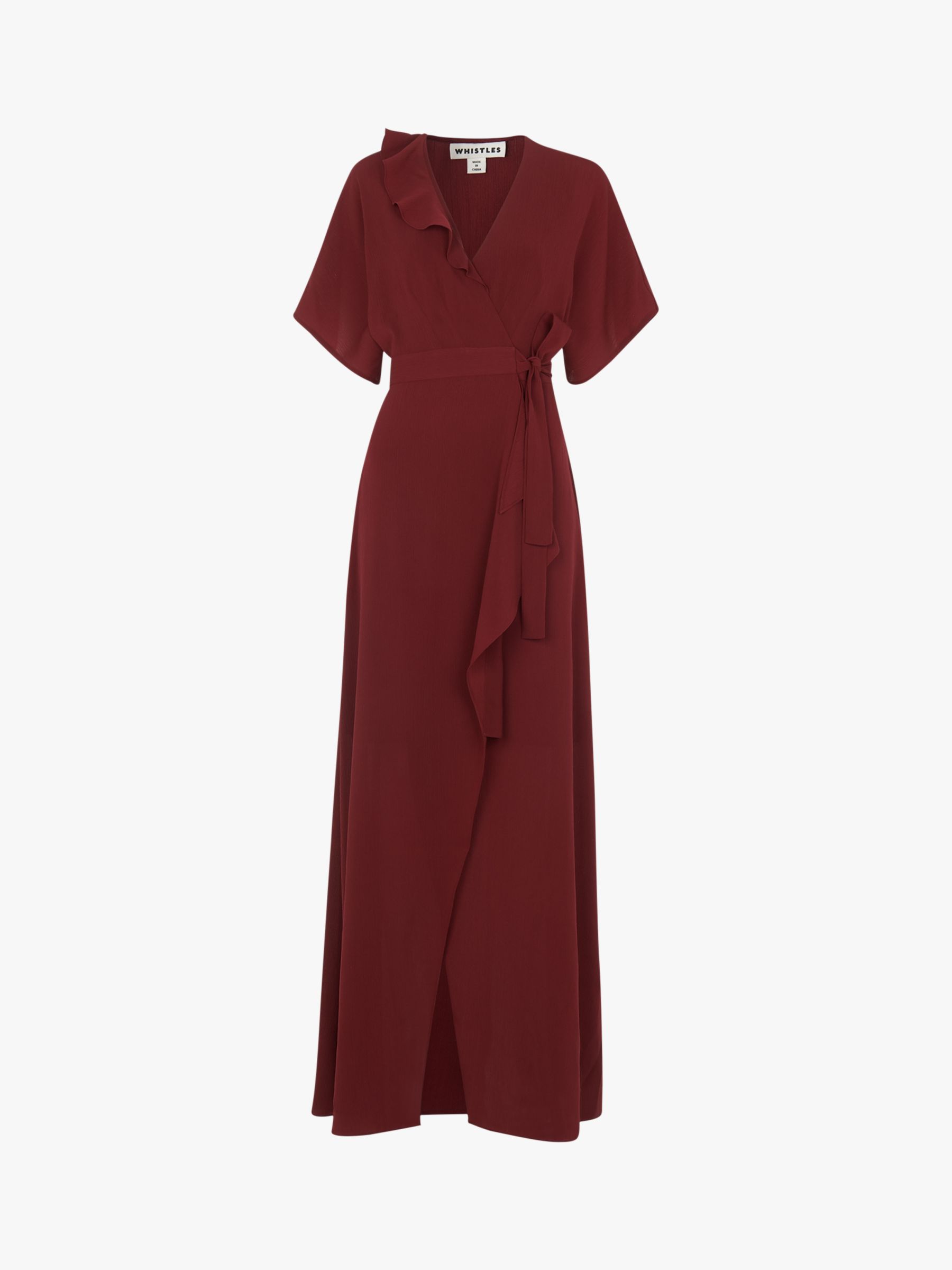 nova frill wrap maxi dress