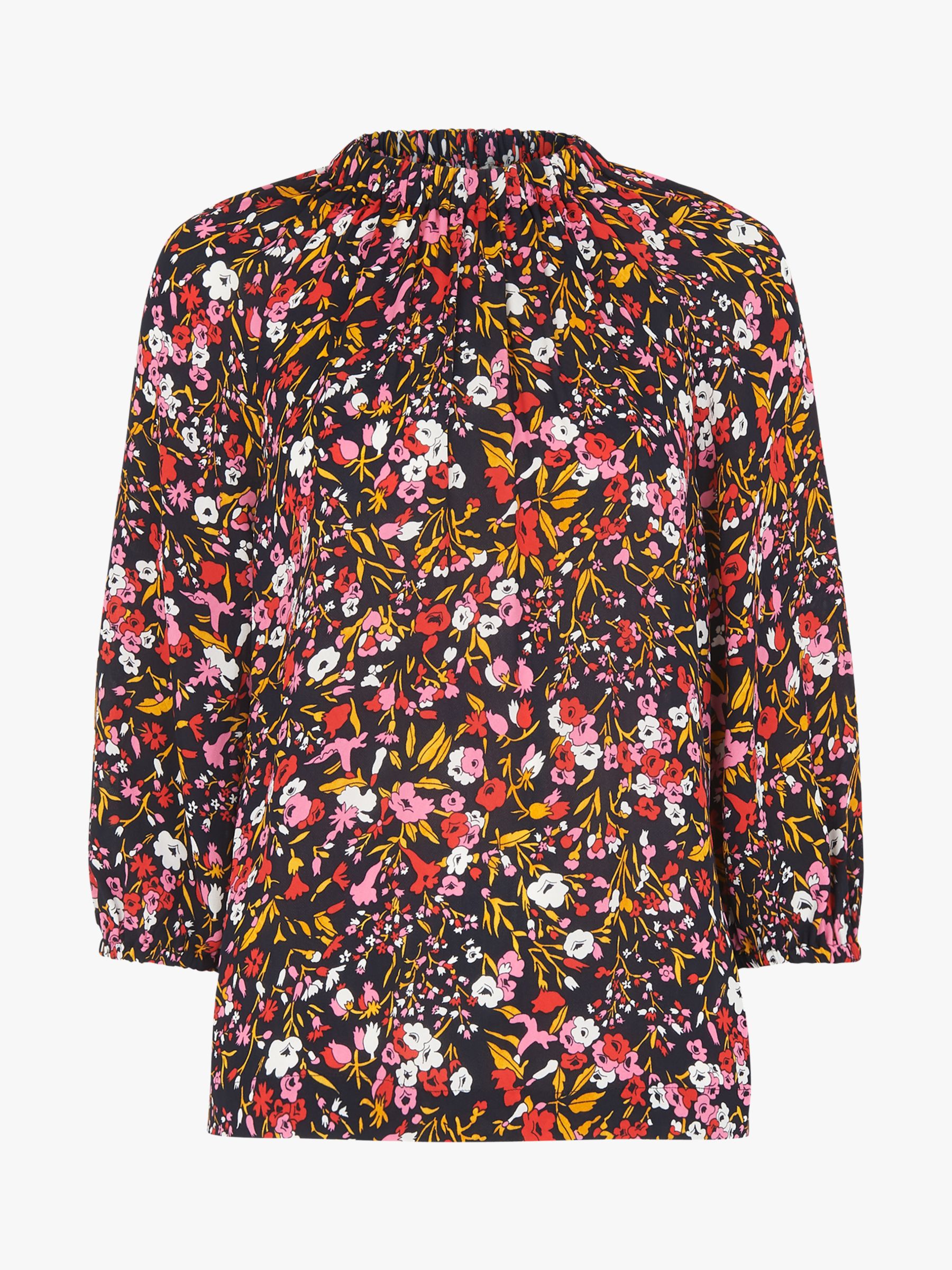 Whistles Floral Meadow Blouse, Pink Multi at John Lewis & Partners