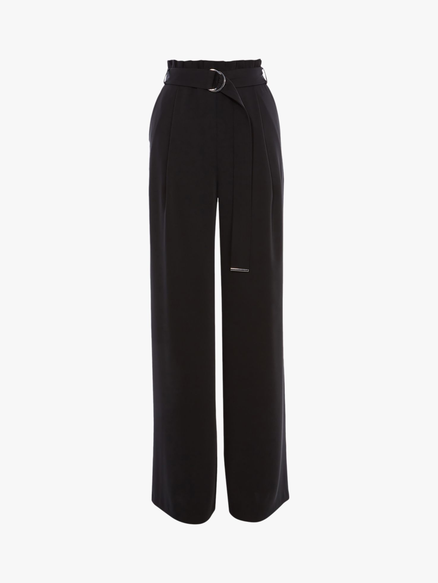 Karen Millen Wide-Leg Tailored Trousers, Black at John Lewis & Partners