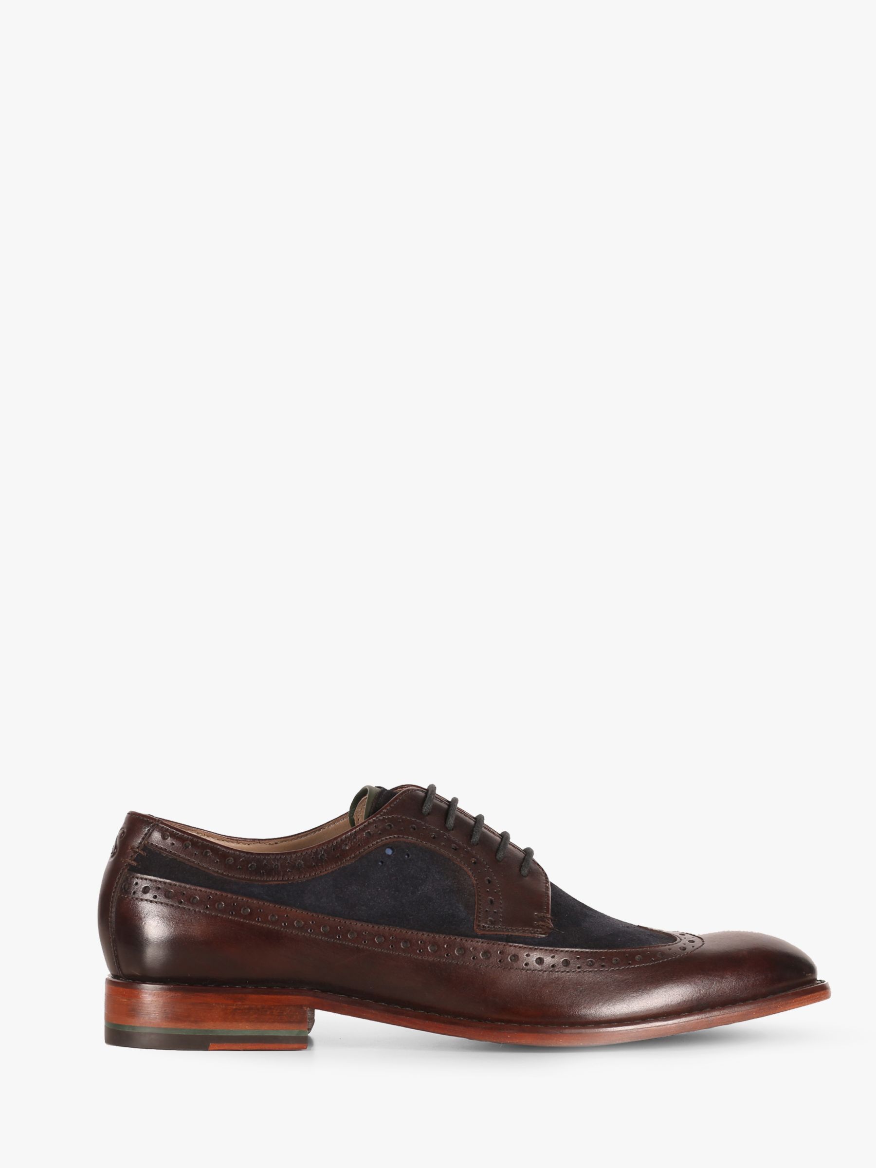 Oliver Sweeney Endellion Mixed Derby Shoes, Brown/Navy