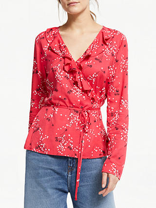 ARMEDANGELS Lisaanne Spring Wrap Top, Tomato Red