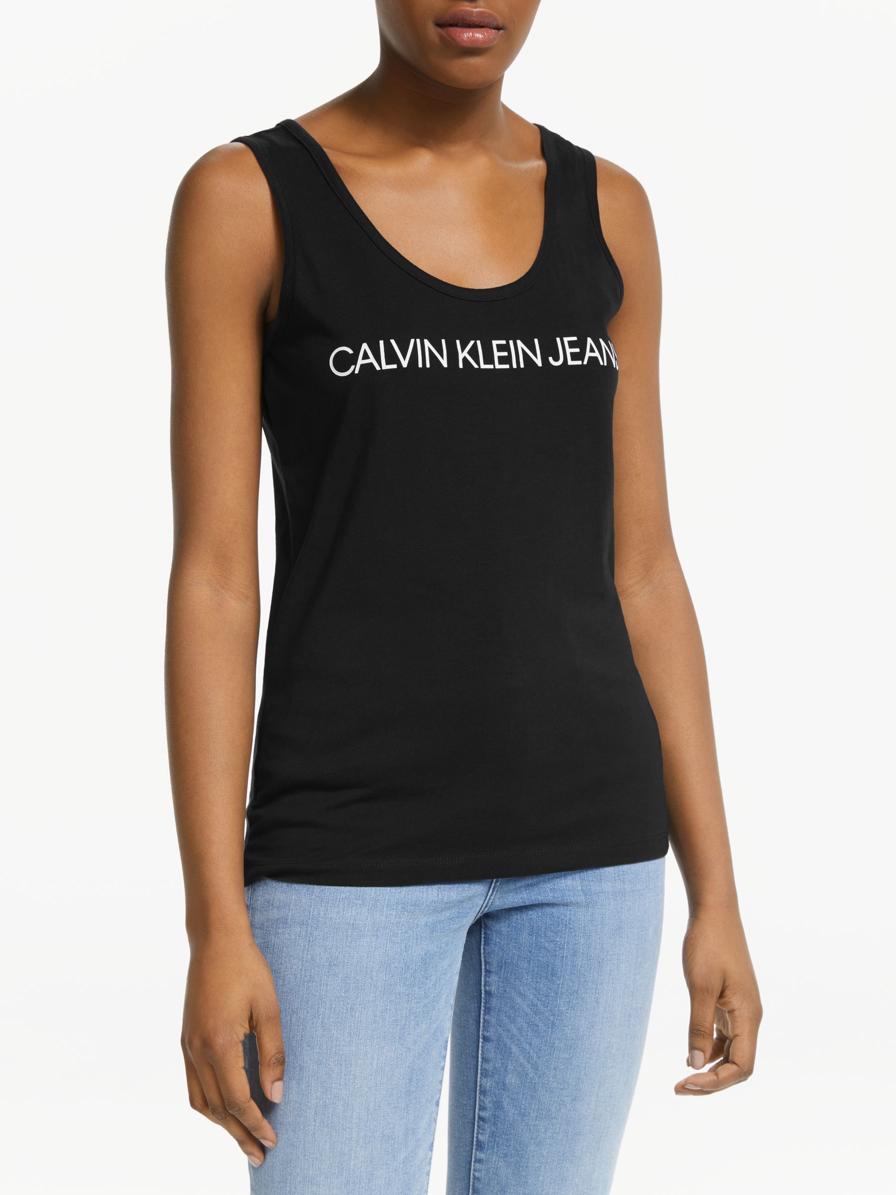 Calvin Klein Jeans Institutional Slim Tank Top, CK Black
