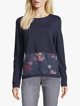 Betty & Co. Layered Floral Top, Dark Sapphire