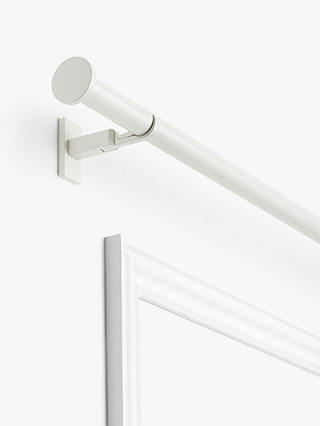 John Lewis Made to Measure Revolution Eyelet Curtain Pole with Disc Finials, Wall / Ceiling Fix, Dia.30mm