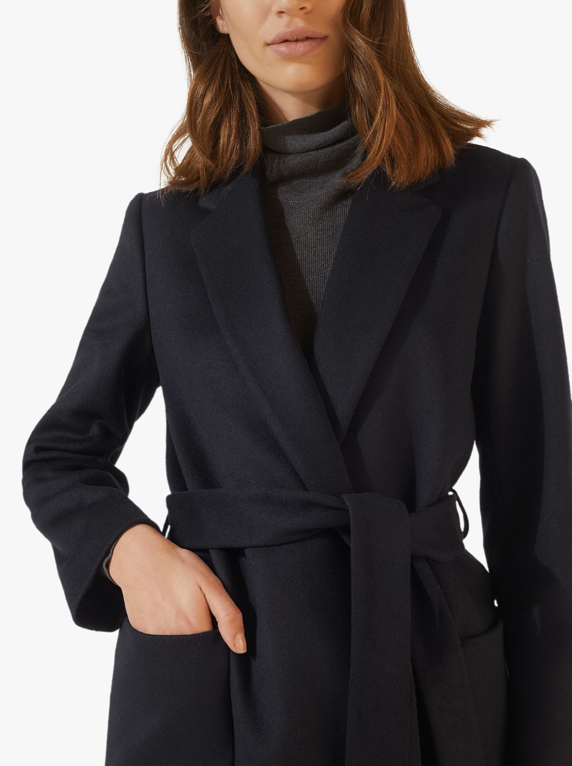 long black wrap coat