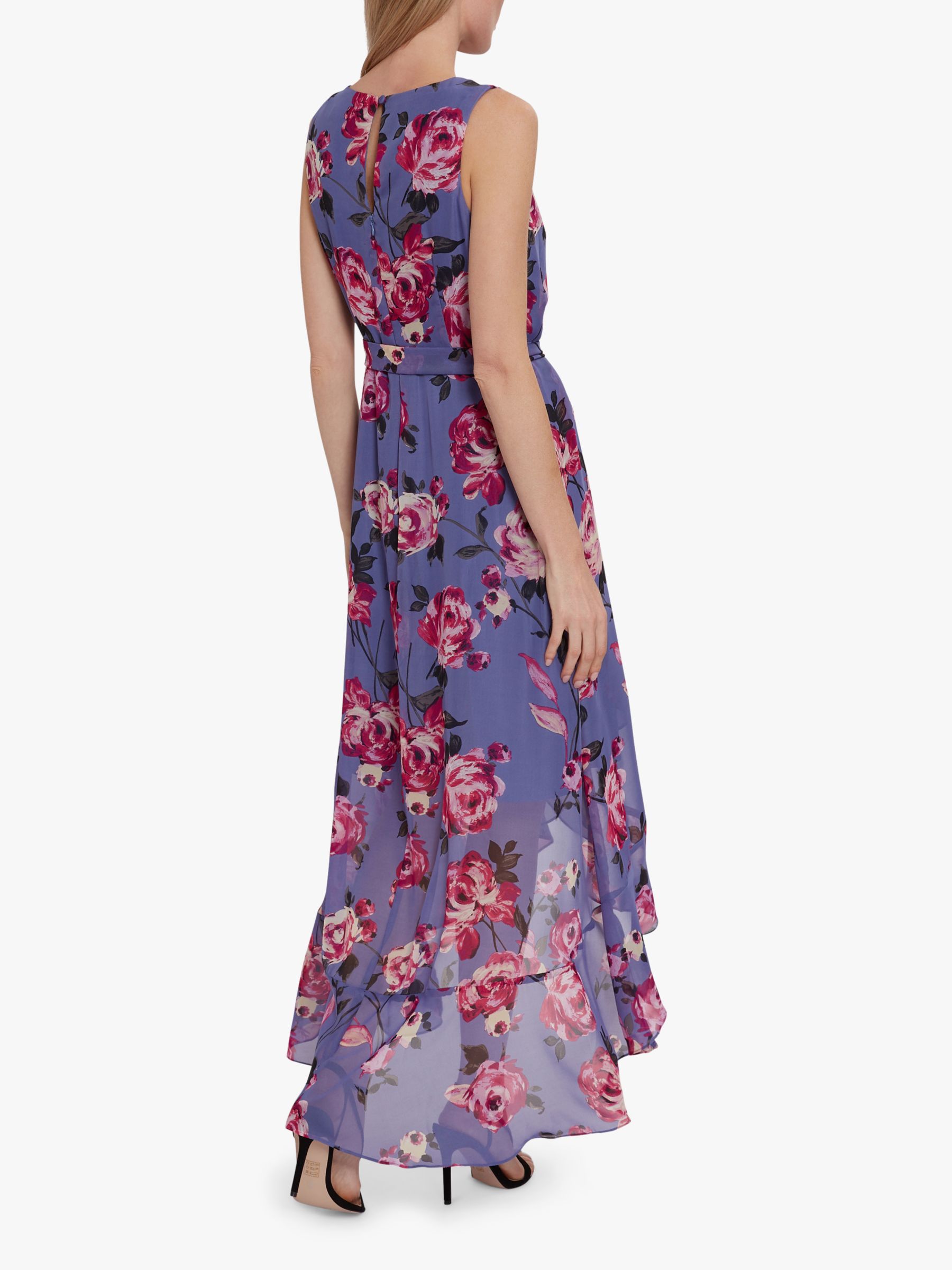 Gina Bacconi Ronna Floral Chiffon Dress, Lilac