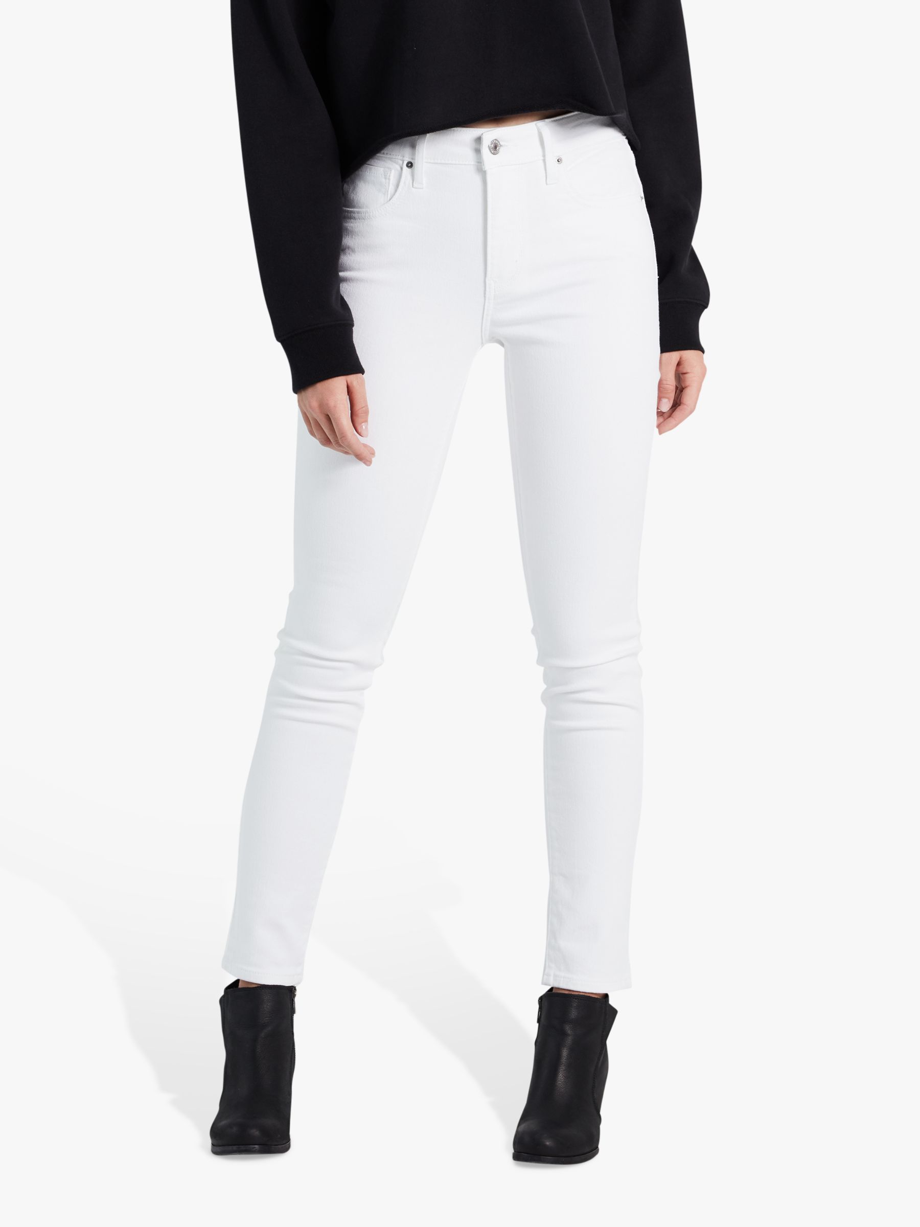 levi white skinny jeans