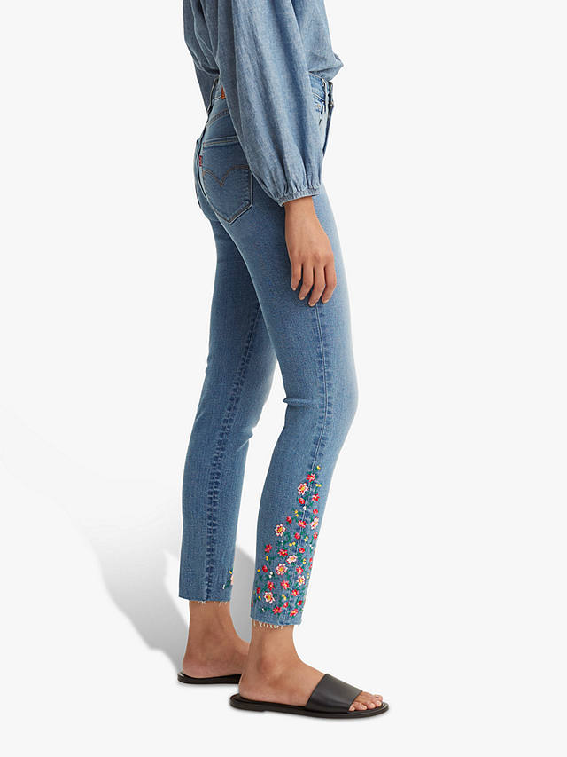 Levi's 721 High Rise Embroidered Cropped Skinny Jeans, Go All Out