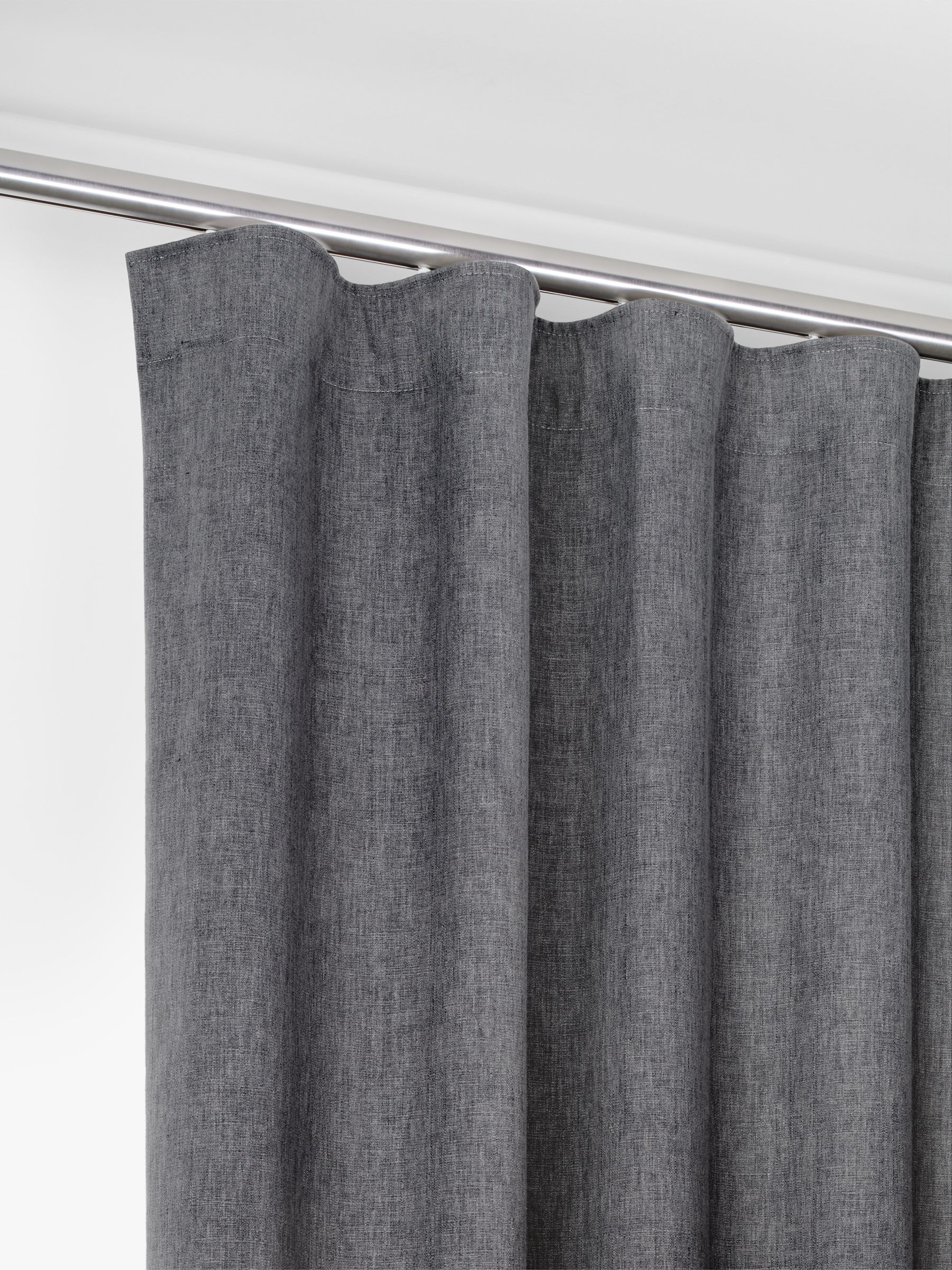 John Lewis Partners Made To Measure Corded Revolution Bay Bend Curtain Track With Curl Gliders And Stud Finials Wall Ceiling Fix Dia 30mm