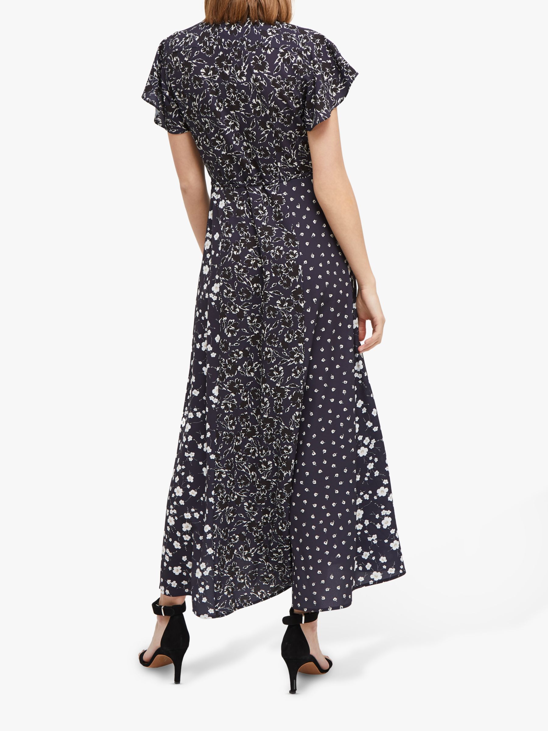 French Connection Aliyah Maxi Dress, Utility Blue/Multi at John Lewis ...