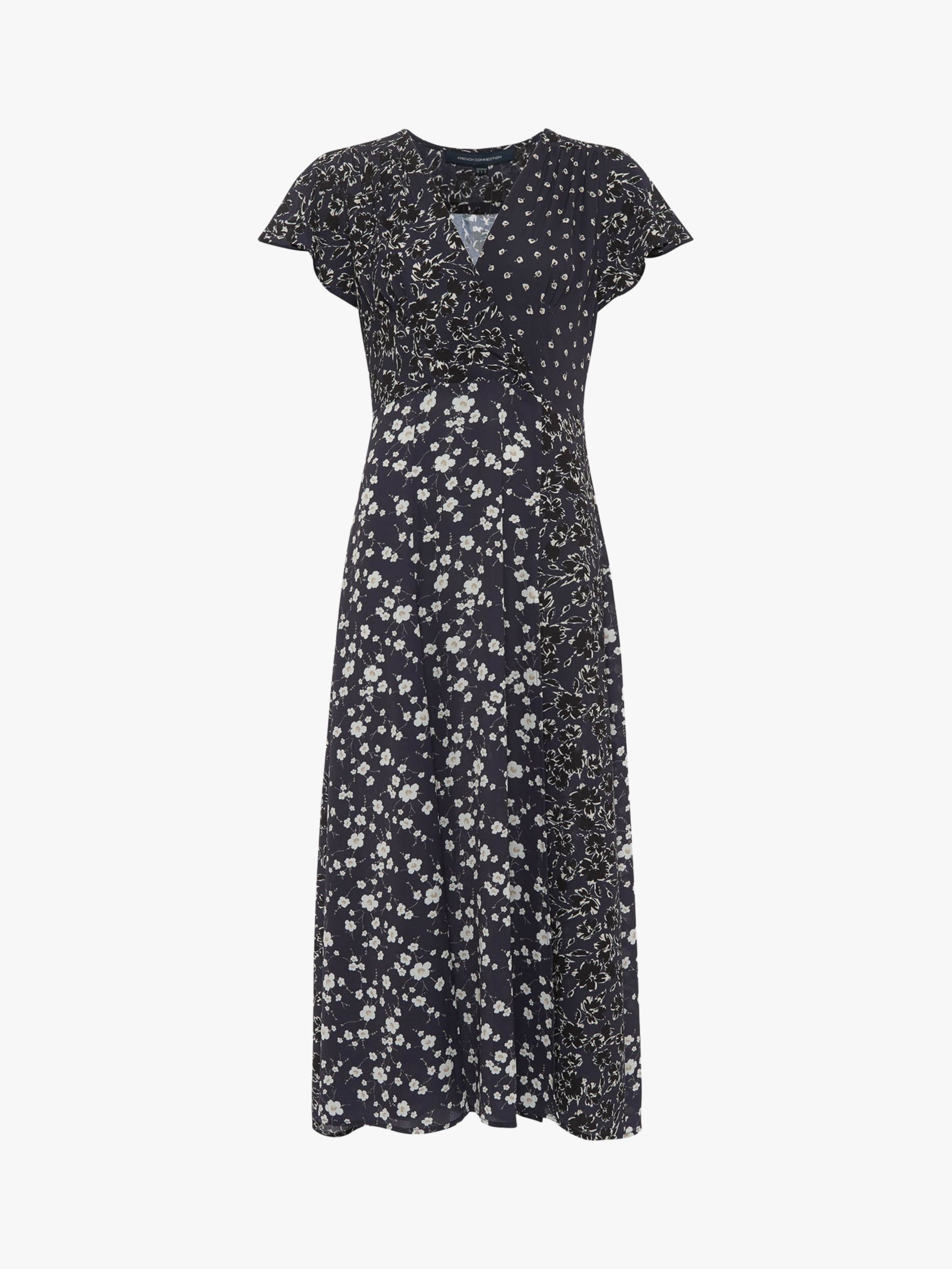 French Connection Aliyah Maxi Dress, Utility Blue/Multi