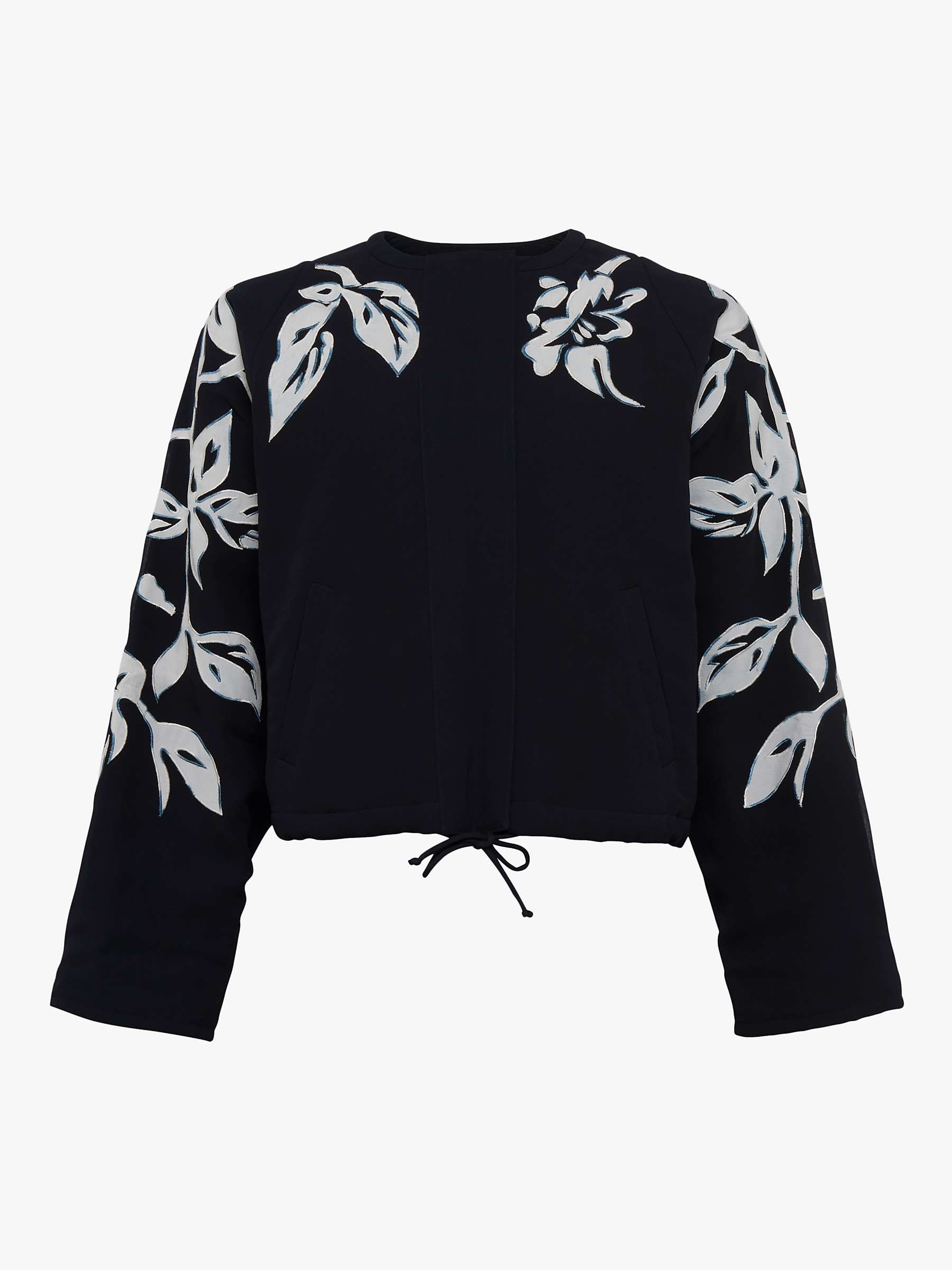 Buy French Connection Alleffra Floral Quilted Jacket, Utility Blue Online at johnlewis.com
