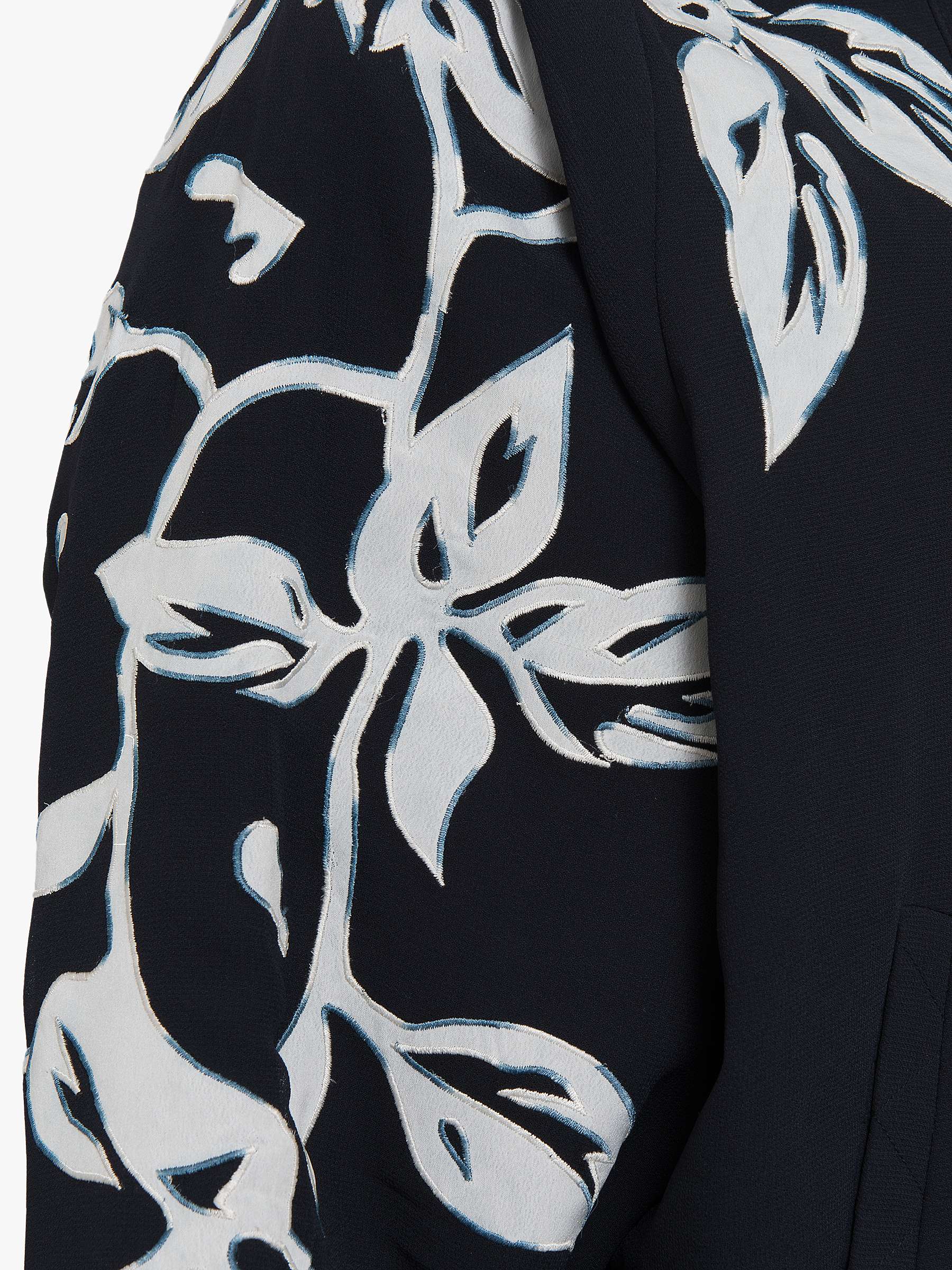 Buy French Connection Alleffra Floral Quilted Jacket, Utility Blue Online at johnlewis.com