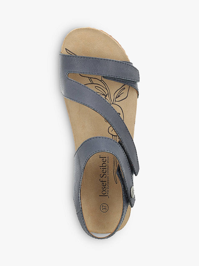Josef Seibel Tonga 25 Leather Triple Strap Sandals, Jeans 