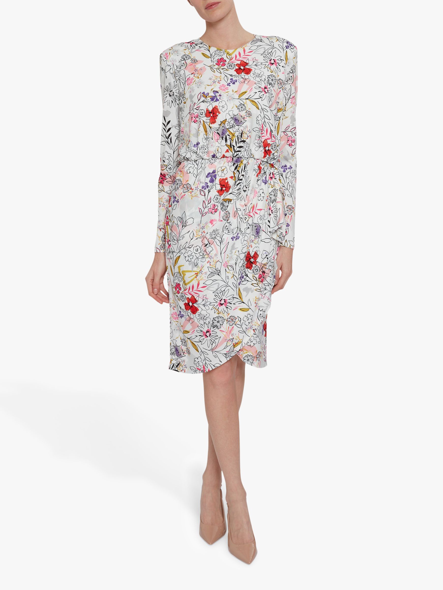 Gina Bacconi Klea Floral Dress, Multi at John Lewis & Partners