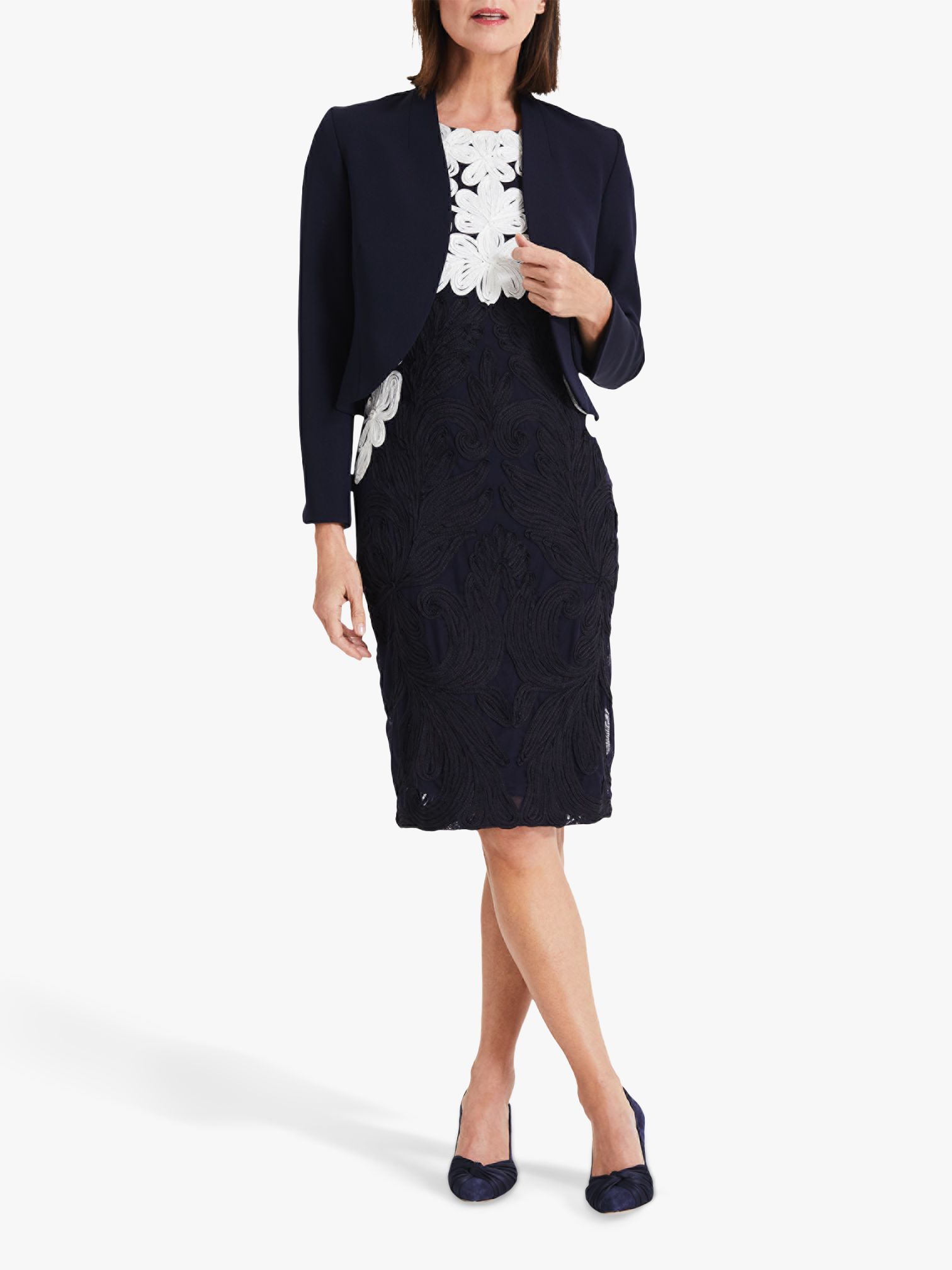 Phase Eight Caroline Peplum Jacket, Navy