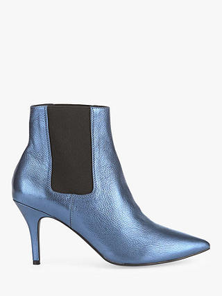 Mint Velvet Zara Metallic Leather Stiletto Heel Ankle Boots