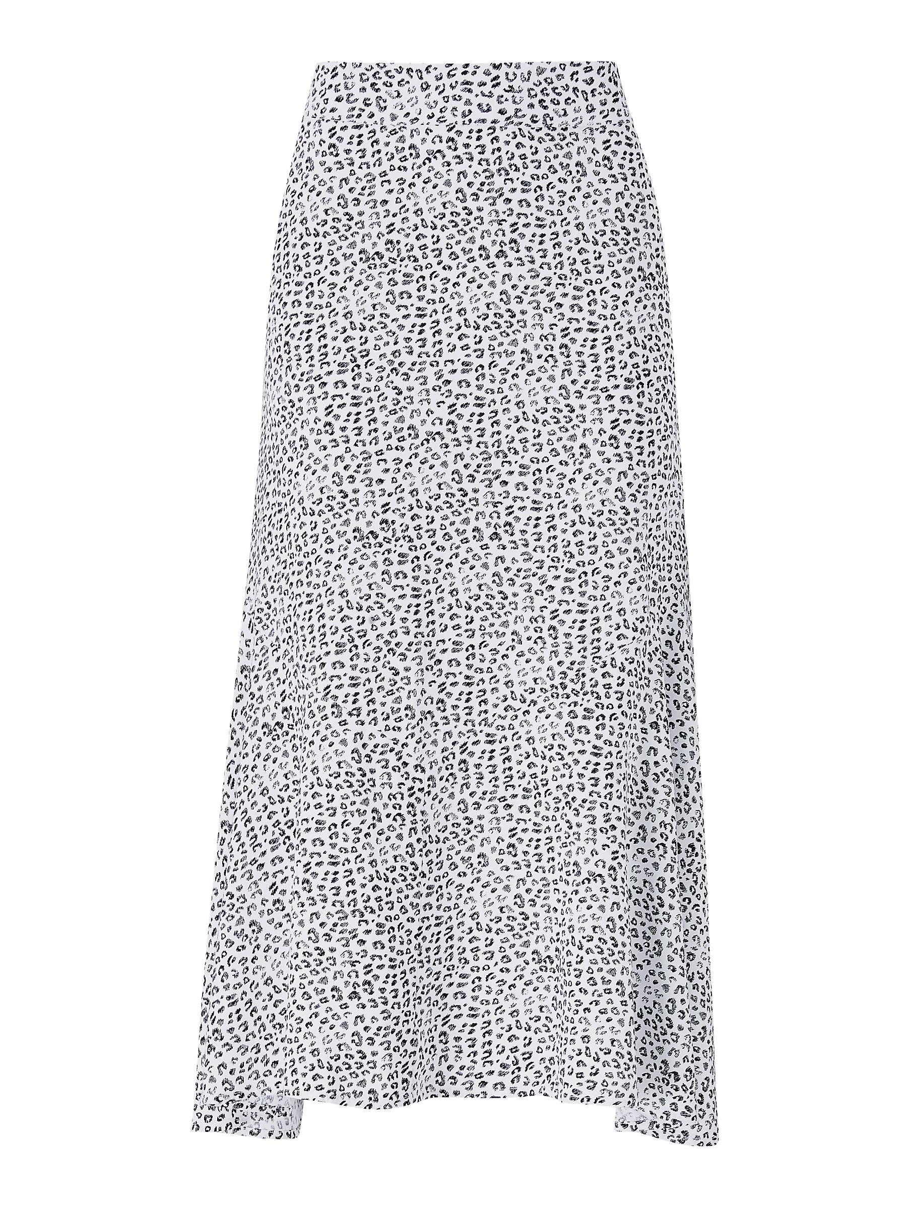 Collection WEEKEND by John Lewis Leopard Print Midi Skirt, White/Black ...
