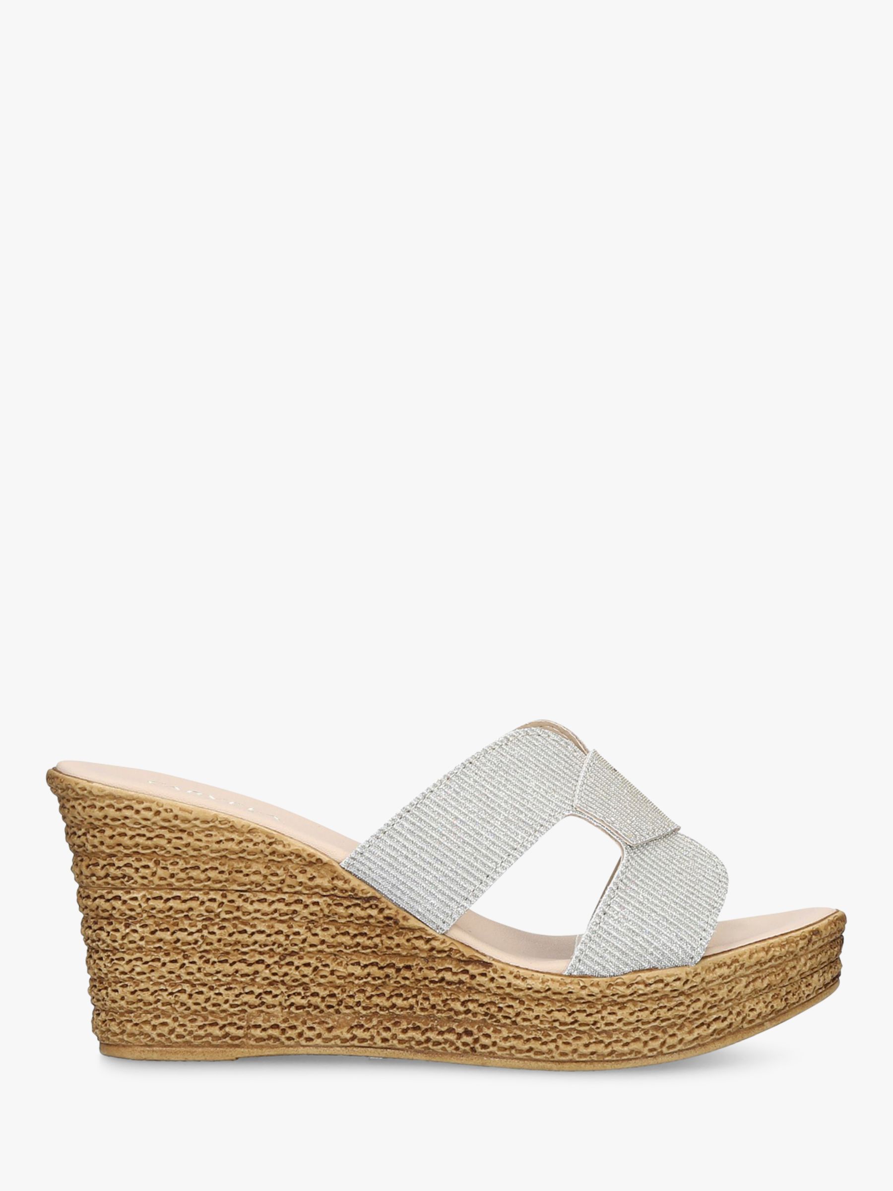 Carvela Comfort Stacie Wedge Heel Sandals, Gold