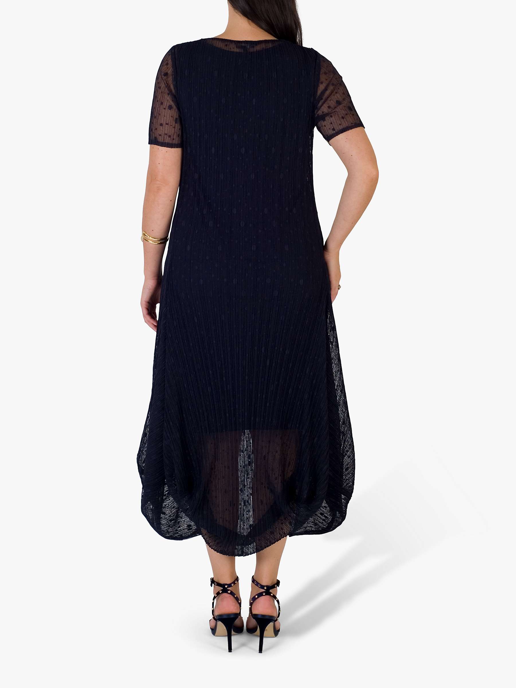 Buy Chesca Crush Pleat Dress, Navy Online at johnlewis.com