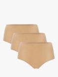 Chantelle Soft Stretch High Waist Knickers, Pack of 3, Nude