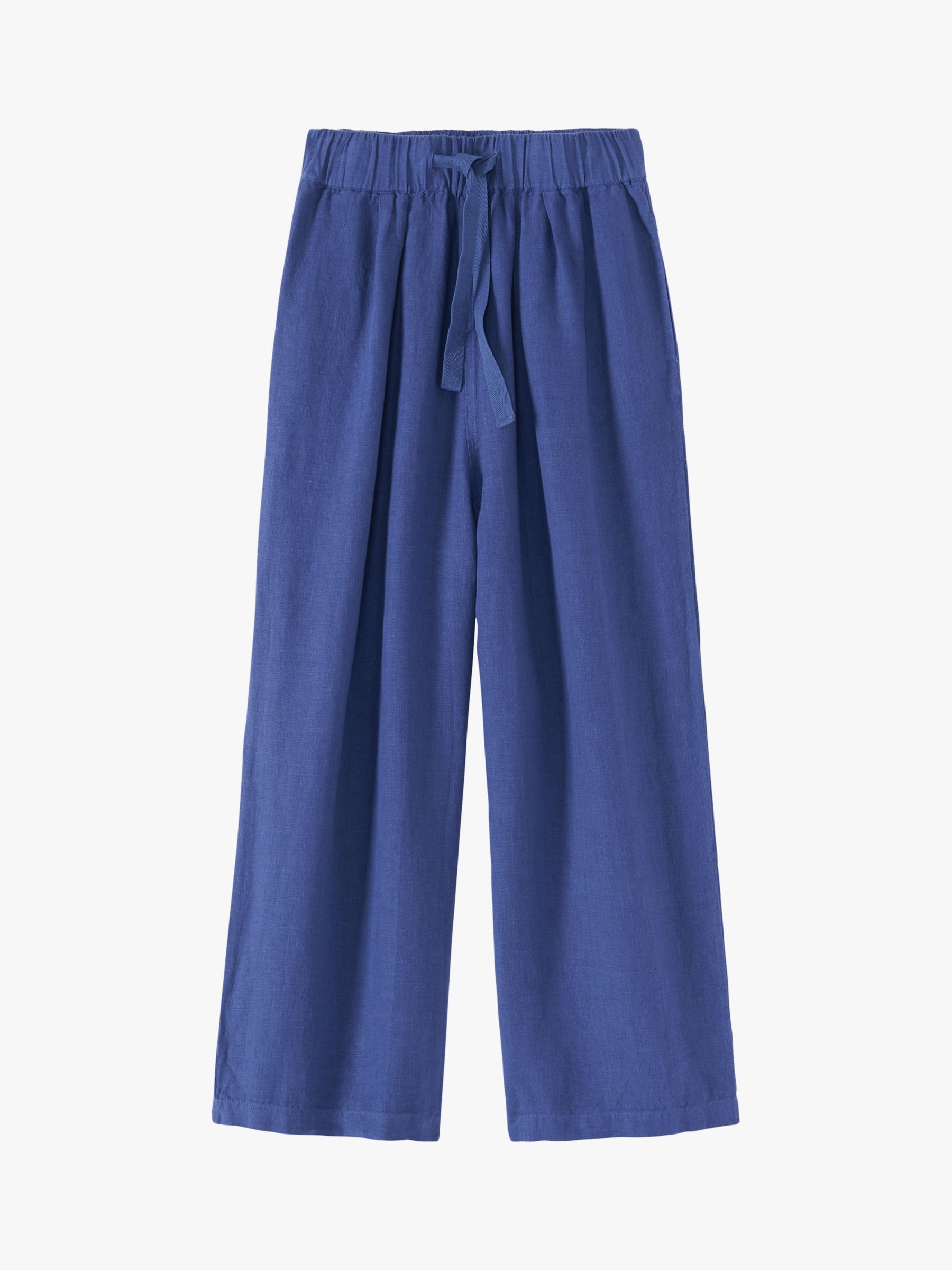 Toast Garment Dyed Linen Japanese Trousers, Lapis Blue