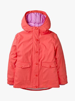 Mini Boden Girls' Waterproof 3-in-1 Raincoat, Jam Red