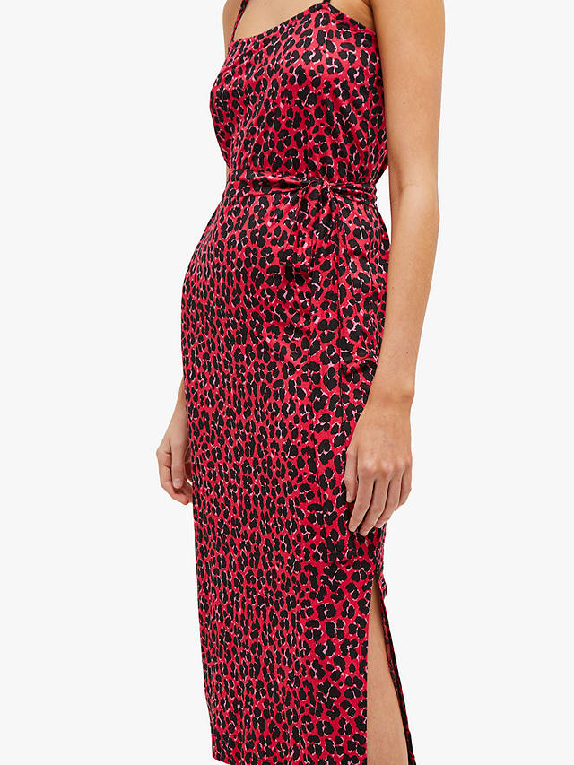 French Connection Anna Jersey Leopard Print Dress, Red