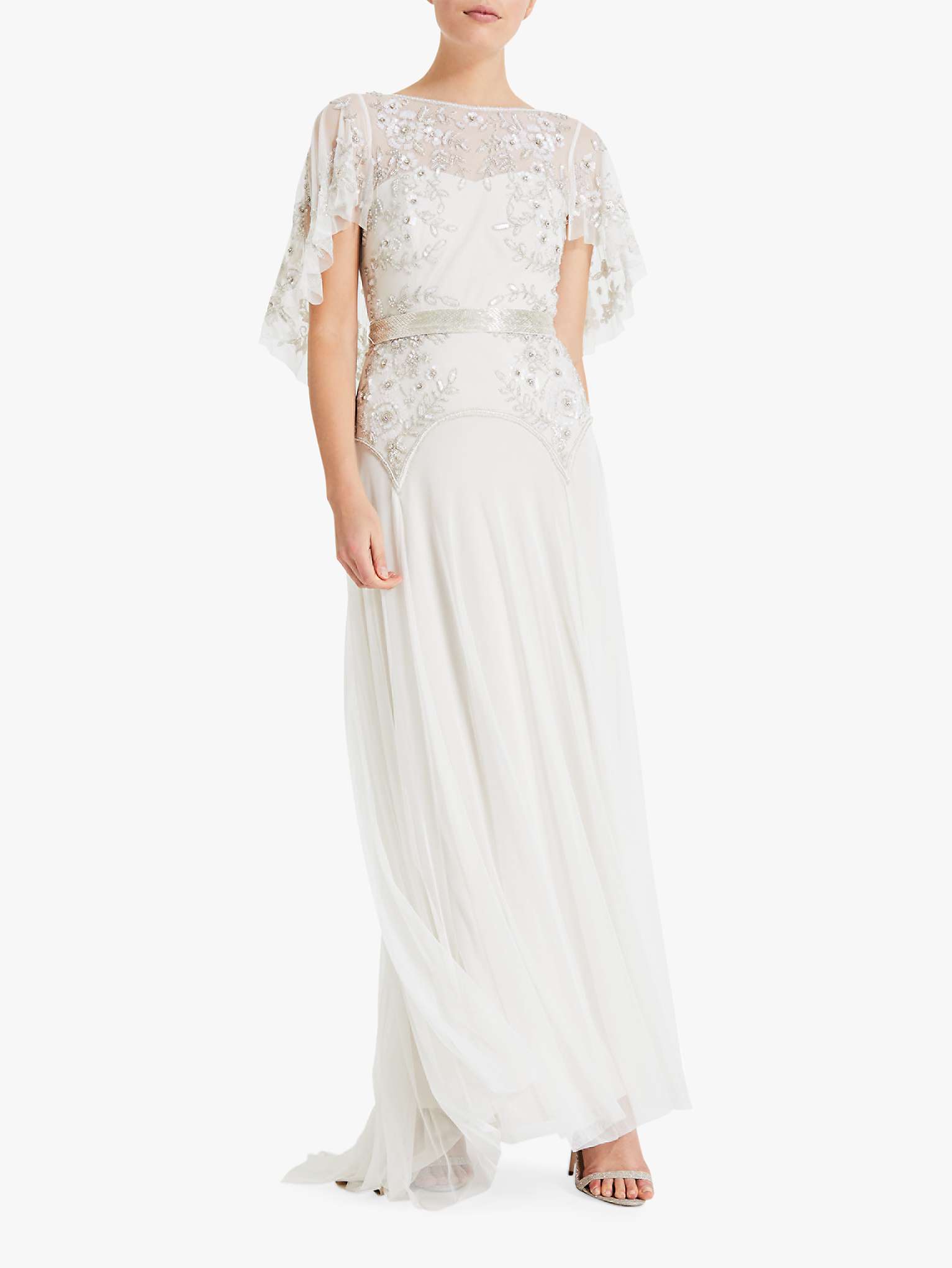 Phase Eight Louise Embellished Bridal Dress, Champagne at