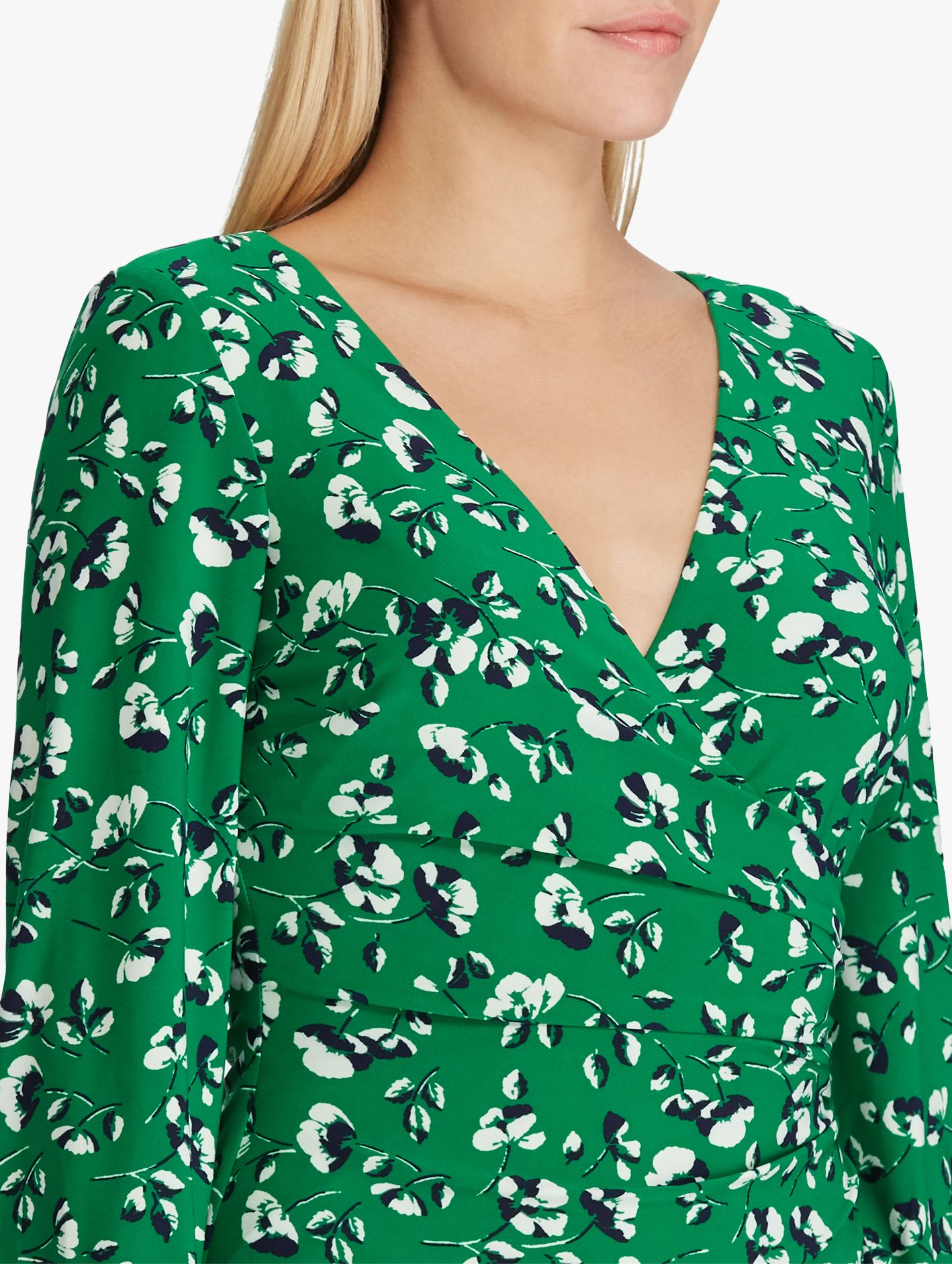 ralph lauren green floral dress