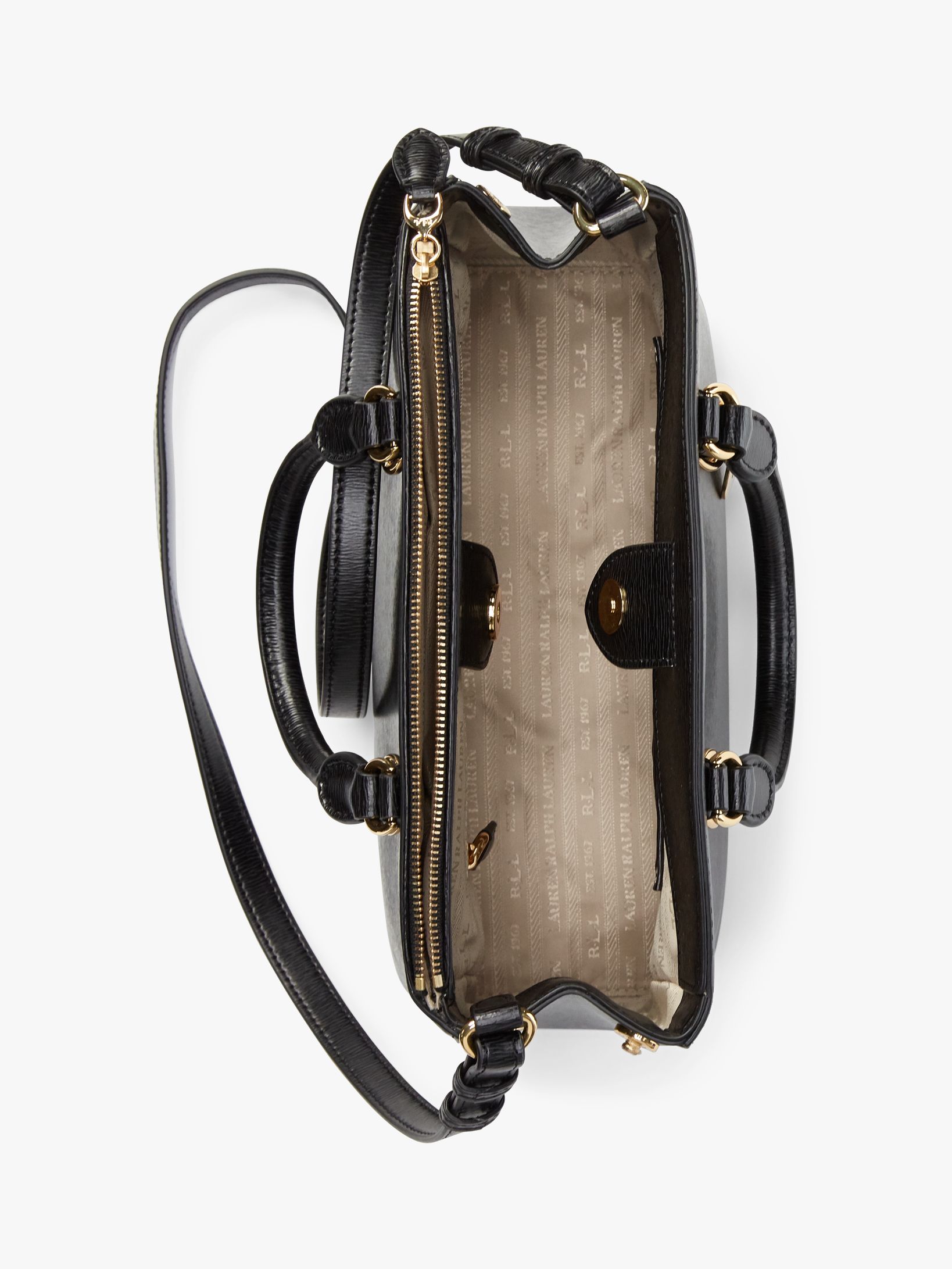 ralph lauren saffiano leather satchel
