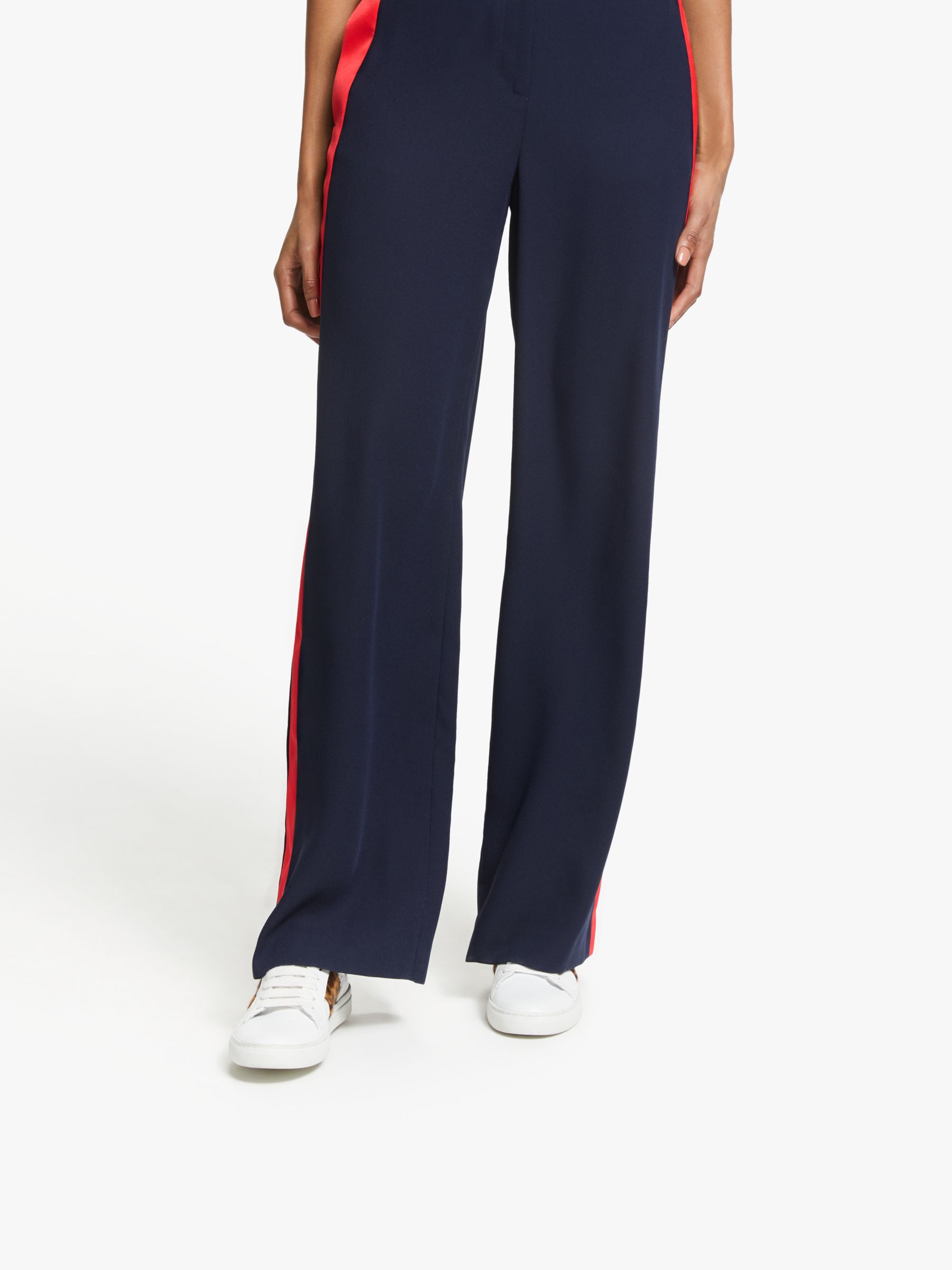 navy trousers with red stripe