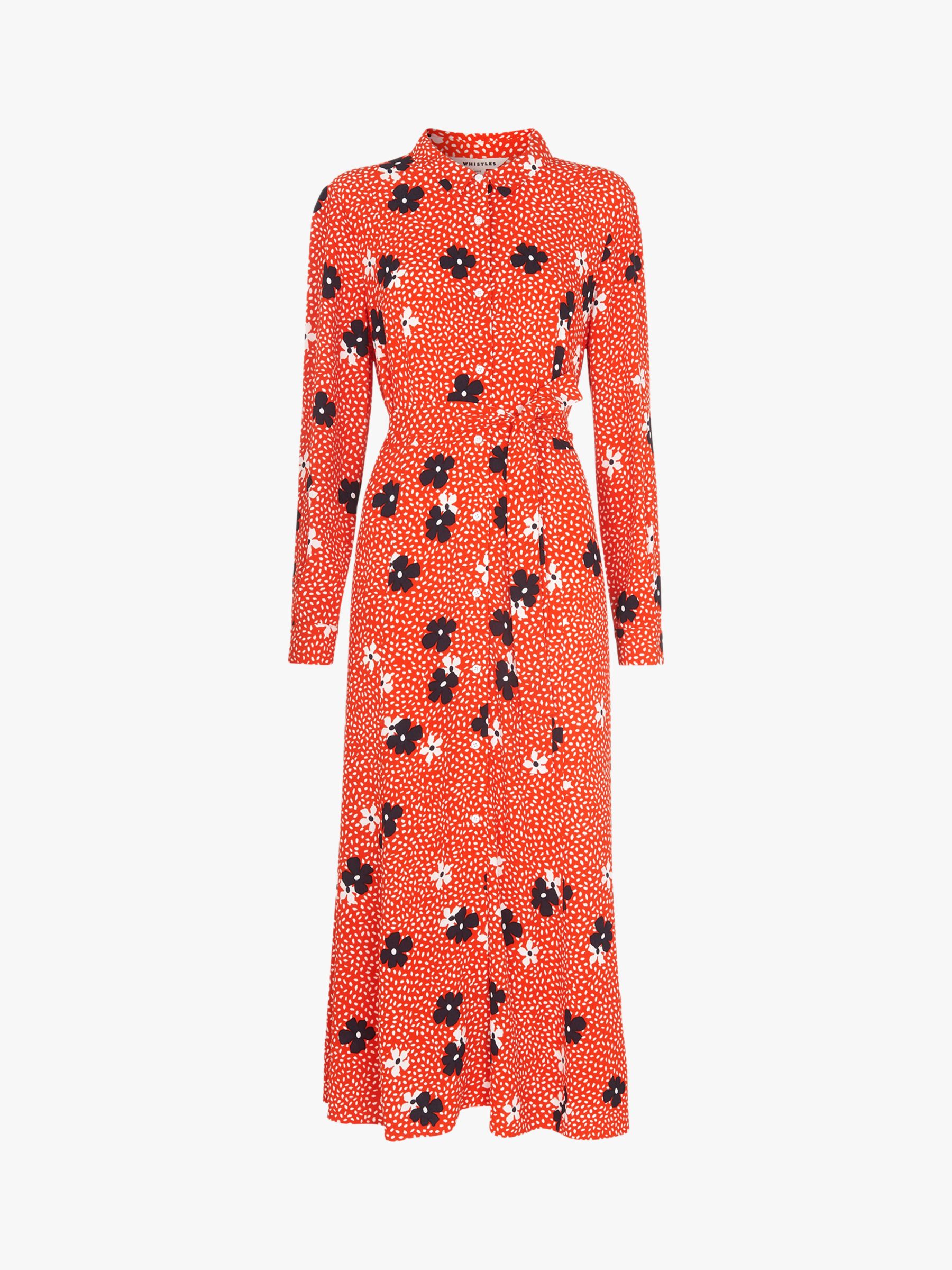 whistles confetti floral shirt dress